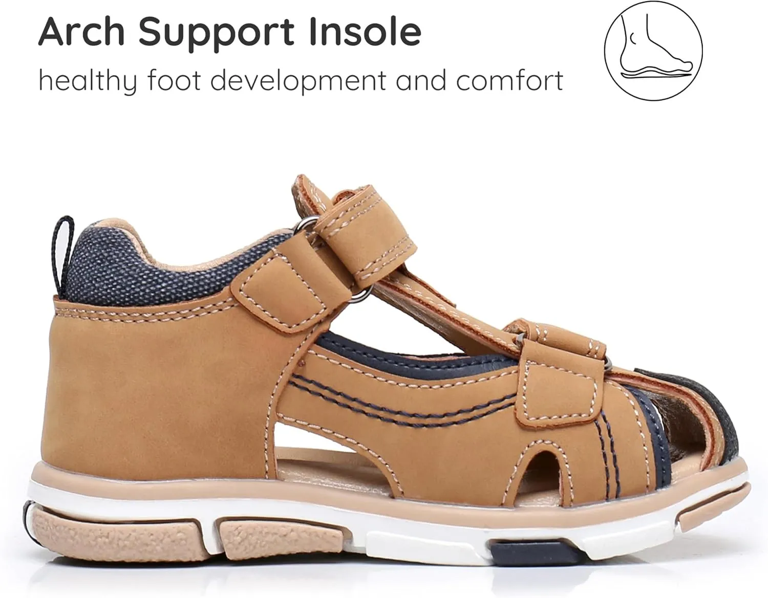 Blikcon Baby/Toddler Boys Sandals Closed Toe Summer Shoes with Soft Sole (Toddler/Little Kid)