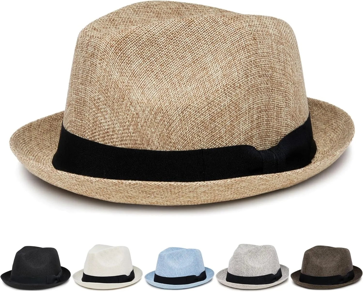 Funky Junque Premium Fedora Hat - Stylish Sun Protection for Men & Women - Perfect for Summer Beach, Travel & Outdoors