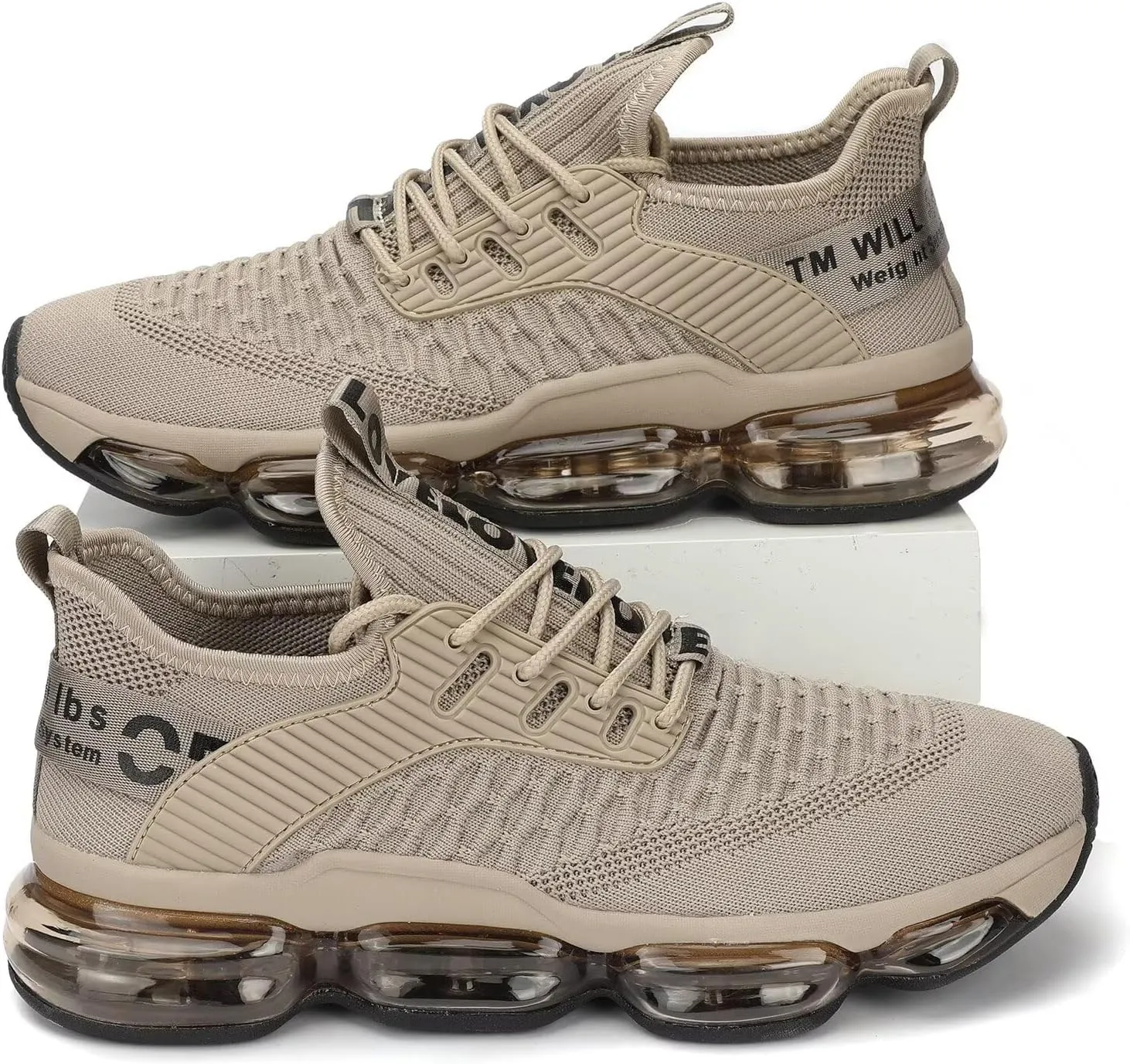Men's Air Cushion Running Shoes Walking Jogging Fitness Gym Fashion Sneakers Lace Up Casual Comfortable Work Tennis Sport Athletic Trainers
