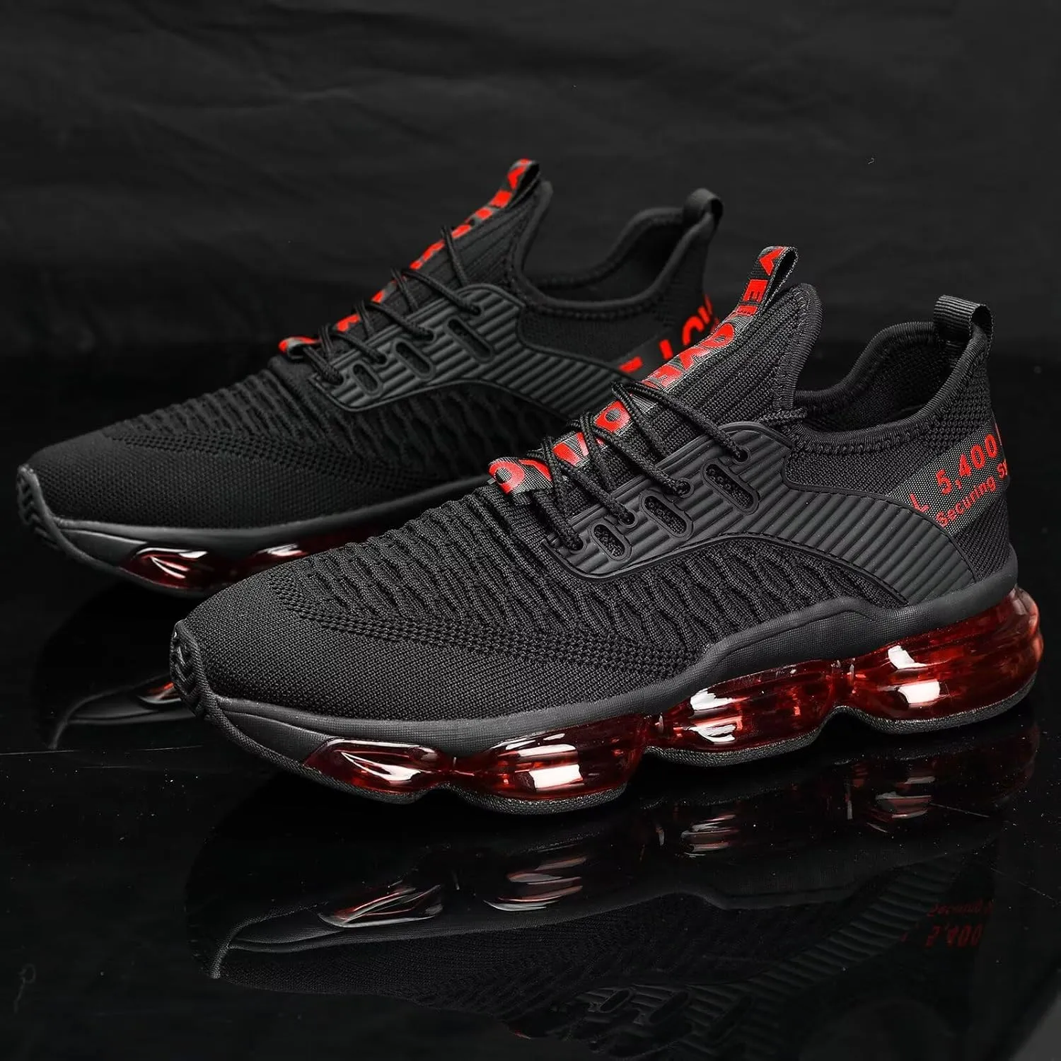 Men's Air Cushion Running Shoes Walking Jogging Fitness Gym Fashion Sneakers Lace Up Casual Comfortable Work Tennis Sport Athletic Trainers