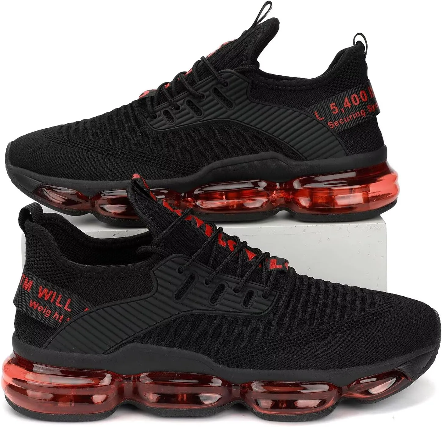 Men's Air Cushion Running Shoes Walking Jogging Fitness Gym Fashion Sneakers Lace Up Casual Comfortable Work Tennis Sport Athletic Trainers