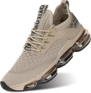 Men's Air Cushion Running Shoes Walking Jogging Fitness Gym Fashion Sneakers Lace Up Casual Comfortable Work Tennis Sport Athletic Trainers