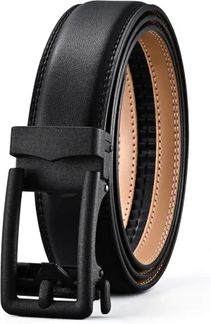 Men's Belt, Ratchet Dress Casual Belt with Adjustable Automatic Buckle Trim to Fit