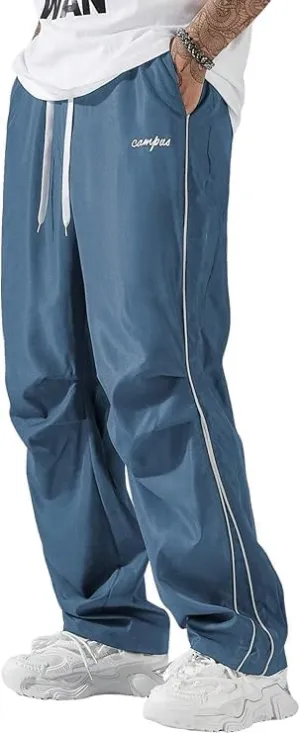 Men's Y2K Baggy Sweatpants Parachute Pants Wide Leg Vintage Track Pants Casual Streetwear
