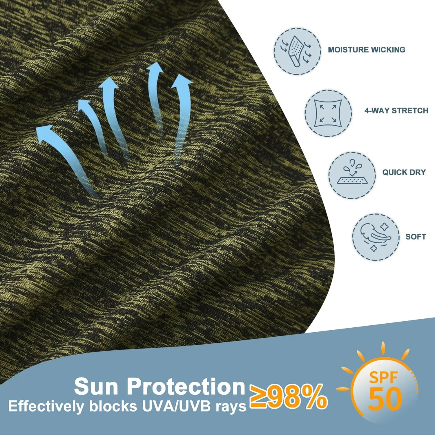 Riverruns Fishing Shirt for Men Short Sleeve UPF 50  Sun Protection Swim T-Shirt Rash Guard Water Beach Tee
