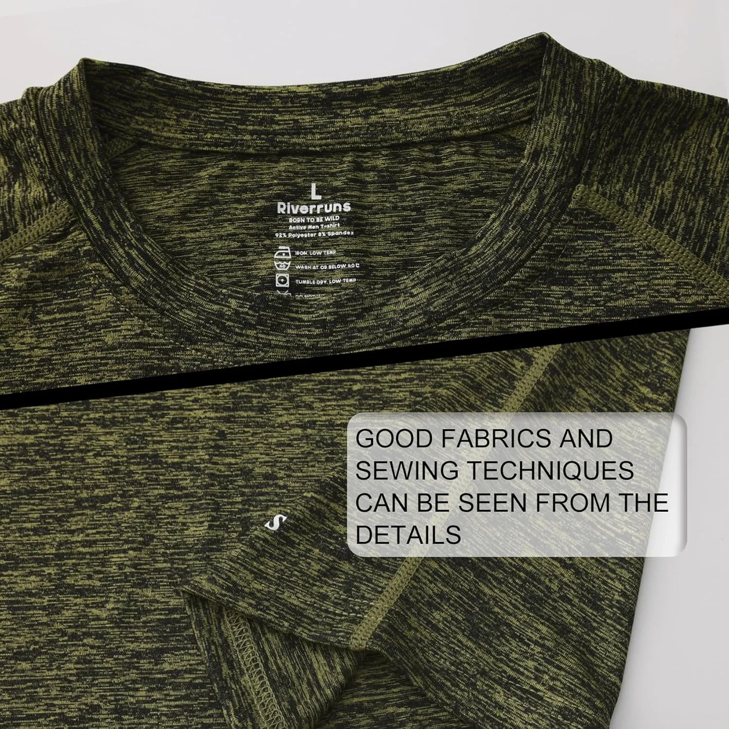 Riverruns Fishing Shirt for Men Short Sleeve UPF 50  Sun Protection Swim T-Shirt Rash Guard Water Beach Tee