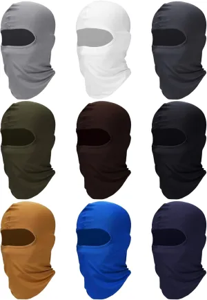 SATINIOR 9 Pcs Ski Mask for Men Full Face Cover UV Sun Protection Cooling Balaclava Neck Gaiter Clothing Scarf Bandana