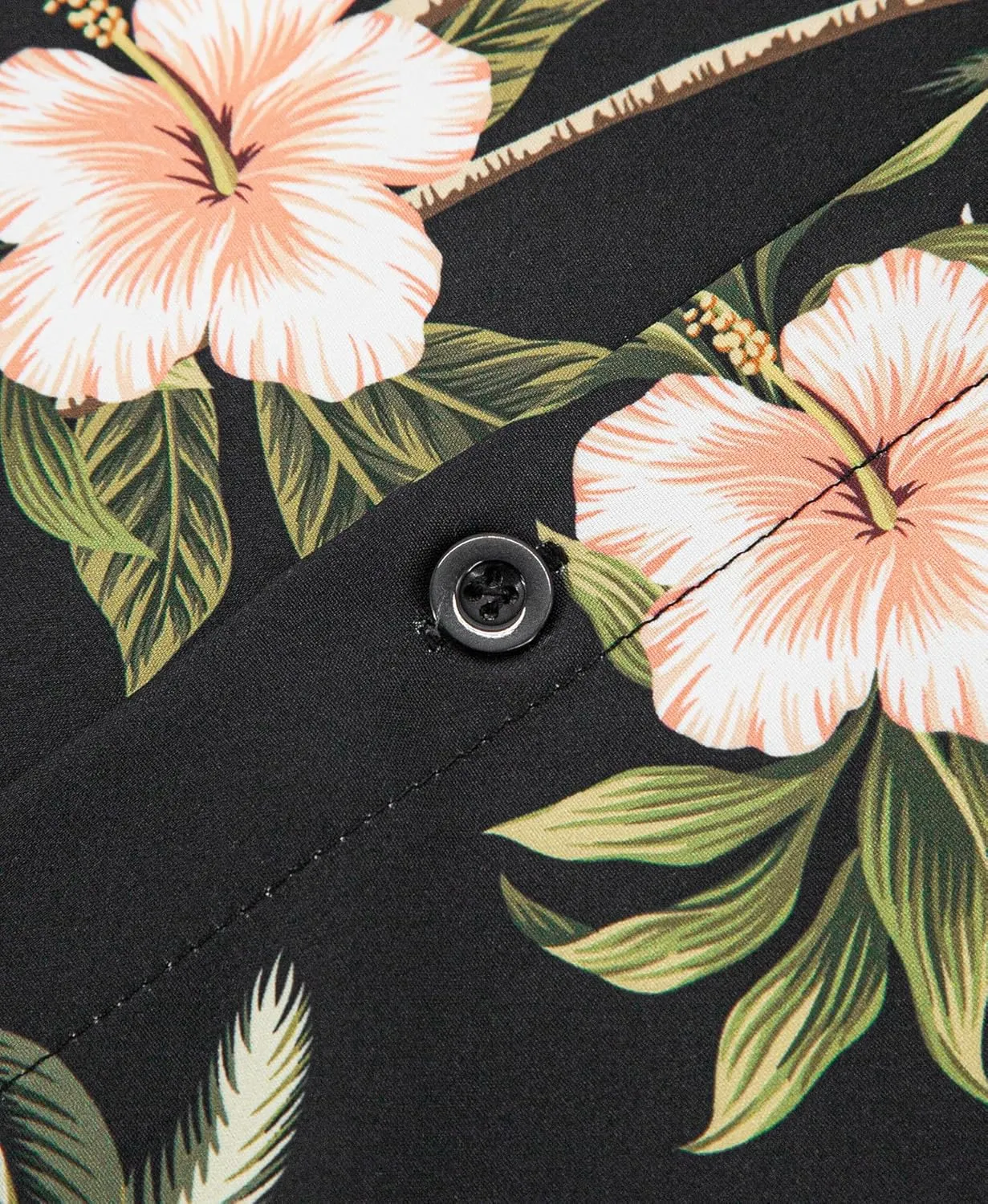 Weecreeture Big and Tall Men's Hawaiian Shirt - Short Sleeve, Tropical Floral Button Down Casual Summer Beach Shirt